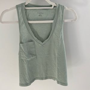 Green Z Supply v neck cropped tank top
